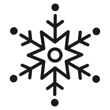 Beyazın üzerinde kar tanesi silueti çizimi