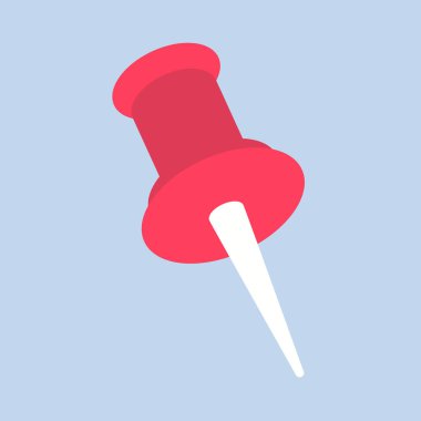 Okula geri dön. İğne simgesi izole edildi.