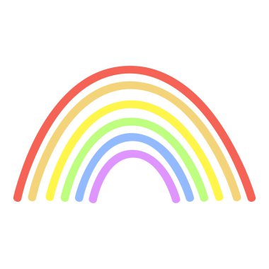 Renkli gökkuşağı Beyaz üzerinde Şirin Sembol