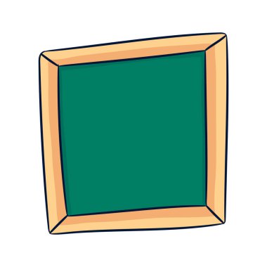 Beyaz arkaplanda yeşil boş karatahta şablonu