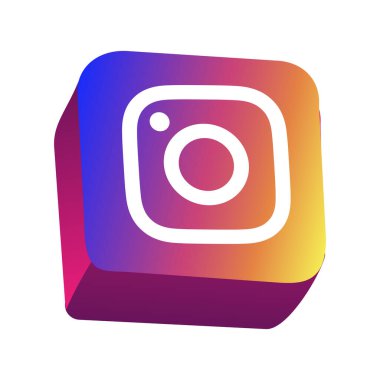 Beyaz arkaplanda Instagram uygulama logosu