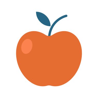 Apple fruit icon isolated white background