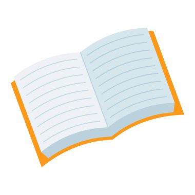 Gerçekçi kitap illüstrasyonu, metin kitapları kitaplığı beyaz üzerine izole edilmiş simge