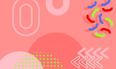 Soyut geometrik arkaplanın düz tasarımı