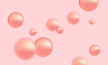 Flowing glossy spheres background design clipart