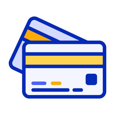 Kredi kartı simgesi tasarım şablonu basit ve temiz