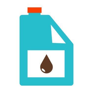 Beyaz arkaplanda Renkli Motor Yağı Simgesi