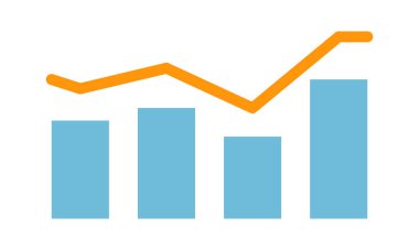 Yükselen oklarla büyüyen iş başarısını gösteren renkli finansal tablo