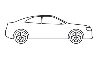 Beyaz arka planda parlak hatchback araba tasviri