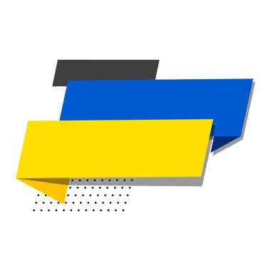 Renkli soyut satış afişi. Renkli origami satış pankartı