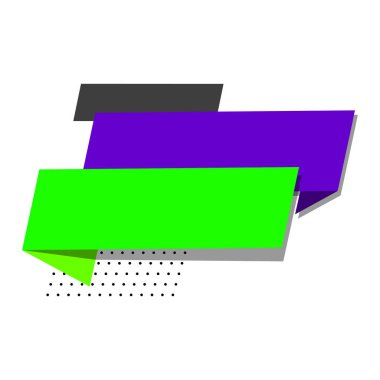 Renkli soyut satış afişi. Renkli origami satış pankartı