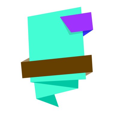 Renkli soyut satış afişi. Renkli origami satış pankartı