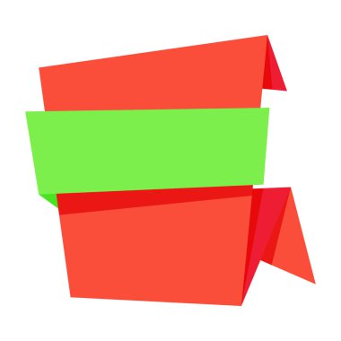 Renkli soyut satış afişi. Renkli origami satış pankartı