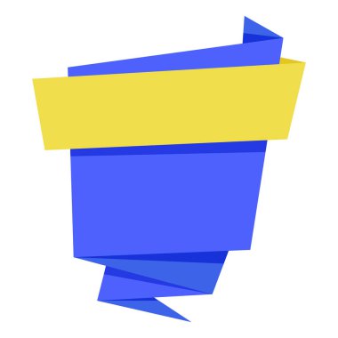 Renkli soyut satış afişi. Renkli origami satış pankartı