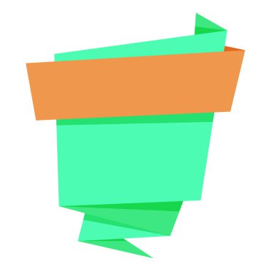 Renkli soyut satış afişi. Renkli origami satış pankartı