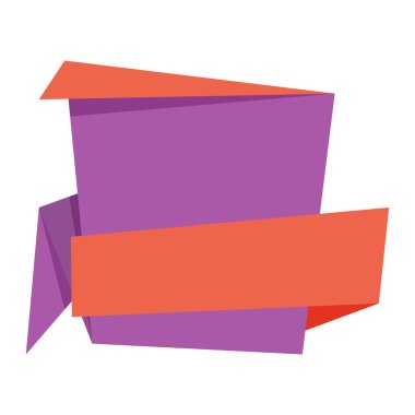 Renkli soyut satış afişi. Renkli origami satış pankartı