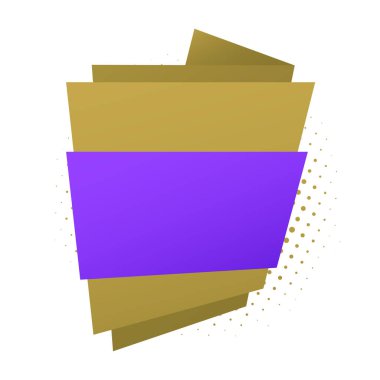 Renkli soyut satış afişi. Renkli origami satış pankartı