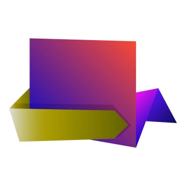 Renkli soyut satış afişi. Renkli origami satış pankartı