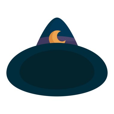 Beyaz üzerine el çizimi cadı şapkası çizimi