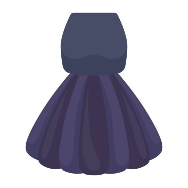 Özel bir gün için uzun mor bir elbise.