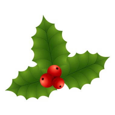 Düz stil Noel meyveleri ikonu beyazın üzerinde izole