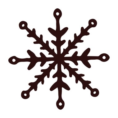 El çizimi Kar Taneleri Beyaz üzerine Noel tasarımı