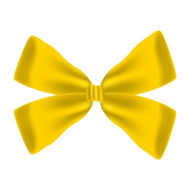 Kurdele yayı beyaz üzerine klişe tasarım çizimi