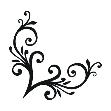 Retro Çiçek Dekoratif Metin Bölme Tasarımı