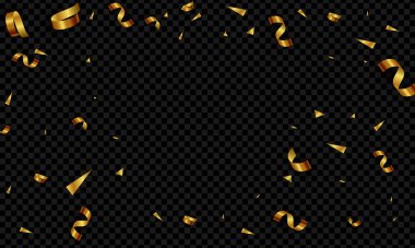 Gerçekçi altın konfeti geçmişi. Konfetiler düşerken lüks bir arkaplan