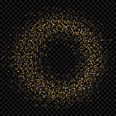 Altın ışıl ışıl yuvarlak çerçeve