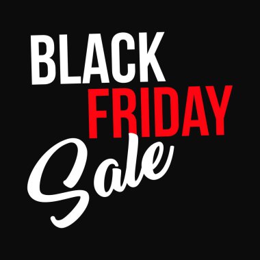 Kara Cuma geçmişi. Siyah arkaplanda Kara Cuma etiket tasarımı