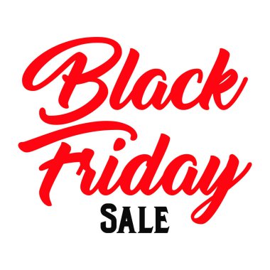 Kara Cuma geçmişi. Beyaz arkaplanda Kara Cuma etiket tasarımı