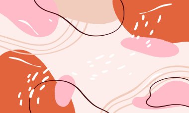 El çizimi minimum arkaplan. El çizimi soyut arkaplan