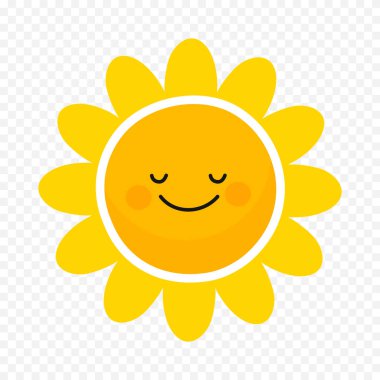 Beyaz arkaplanda el çizimi sevimli güneş çizimi