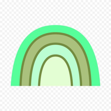 El çizimi gökkuşağı elementi. Boho gökkuşağı eli çizimi