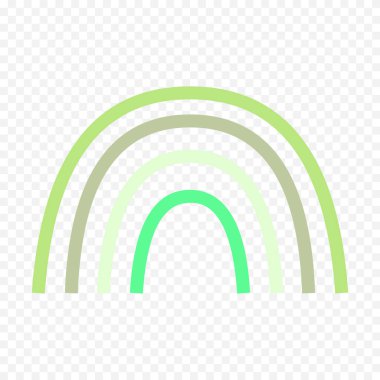 El çizimi gökkuşağı elementi. Boho gökkuşağı eli çizimi