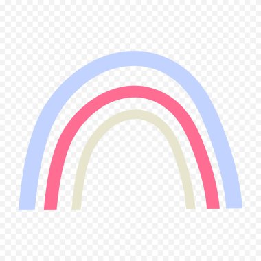 El çizimi gökkuşağı elementi. Boho gökkuşağı eli çizimi