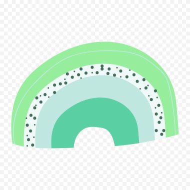 El çizimi gökkuşağı elementi. Boho gökkuşağı eli çizimi