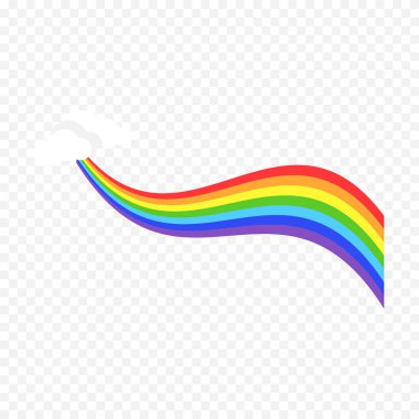 El çizimi gökkuşağı elementi. Boho gökkuşağı eli çizimi