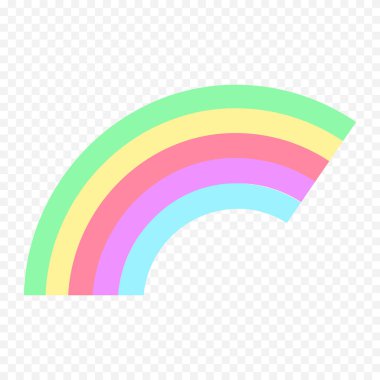 El çizimi gökkuşağı elementi. Boho gökkuşağı eli çizimi