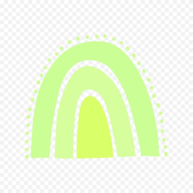 El çizimi gökkuşağı elementi. Boho gökkuşağı eli çizimi