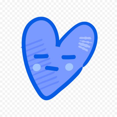 Karalama elle çizilmiş kalp beyaz arkaplan üzerine