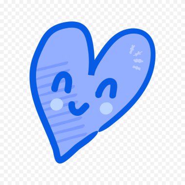 Karalama elle çizilmiş kalp beyaz arkaplan üzerine