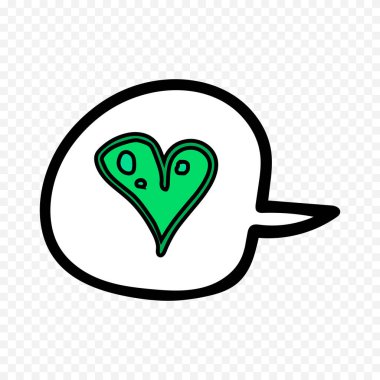 Karalama elle çizilmiş kalp beyaz arkaplan üzerine