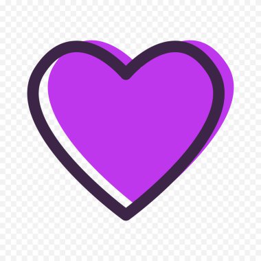 Beyaz arka planda elle çizilmiş kalp. Sevgililer Günü vektör elementleri aşkı şekillendirir.