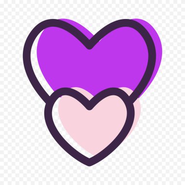 Beyaz arka planda elle çizilmiş kalp. Sevgililer Günü vektör elementleri aşkı şekillendirir.