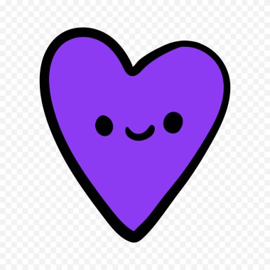 Beyaz arka planda elle çizilmiş kalp. Sevgililer Günü vektör elementleri aşkı şekillendirir.