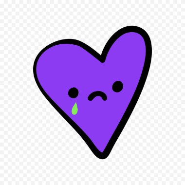 Beyaz arka planda elle çizilmiş kalp. Sevgililer Günü vektör elementleri aşkı şekillendirir.