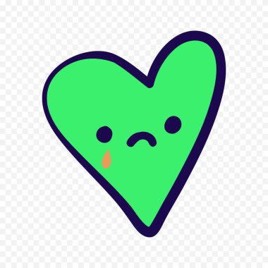 Beyaz arka planda elle çizilmiş kalp. Sevgililer Günü vektör elementleri aşkı şekillendirir.