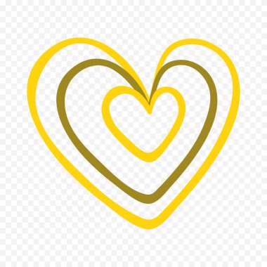 Beyaz arka planda el çizimi kalp Sevgililer Günü vektör elementleri kalp aşkı şekillendirir